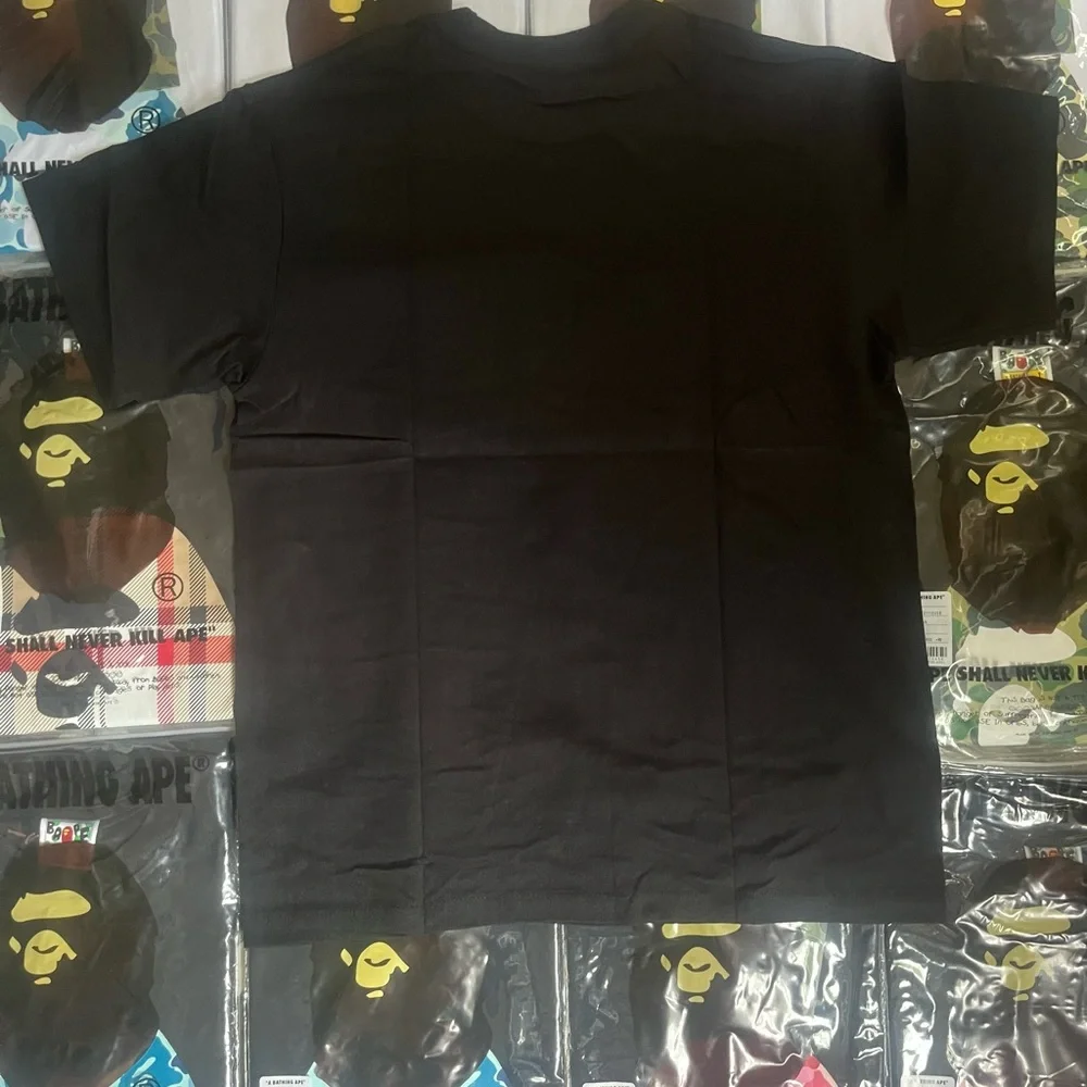 Bape Black Tee with Pink Camo Ape Head - Picture 2 of 2